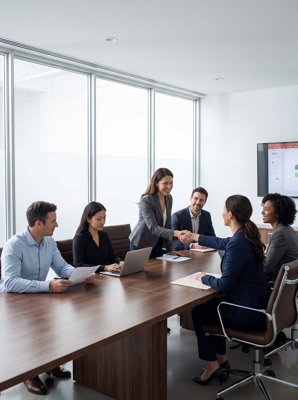 Business leaders gathering collective intelligence for process decision-making